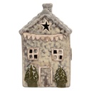 Decorazione Casa con LED Grigio Verde 6x6x11 cm