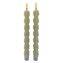 Kaars met LED set van 2 Ø 3x25 cm / 2xAAA