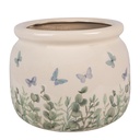 Blumentopf für Innen Beige Grün Ø 20x15 cm