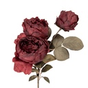 Decoratie tak met bloemen 12x15x52 cm