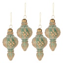 Kerstbal Ø 6x13 cm (set van 4)