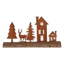 Decoratie huizen 36x7x18 cm