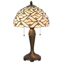 Lampe de table Tiffany Beige, Marron Ø 30x50 cm E27/max 2x40W
