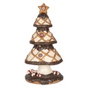 Weihnachtsdeko Weihnachtsbaum Braun Weiß Ø 22x43 cm