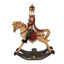 Decoratie notenkraker op hobbelpaard 22x9x29 cm