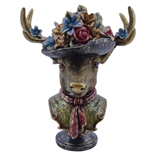 Decoratie buste hert 29x22x40 cm