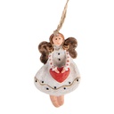 Decoratie hanger engel 7x1x11 cm