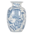 Vase Weiß Blau Ø 14x23 cm