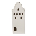 Decoratie huisje met LED 8x8x20 cm