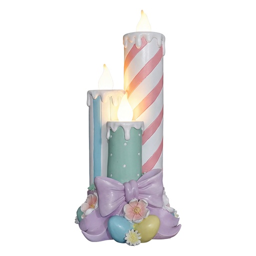 Decoratie kaars met LED 20x20x41 cm