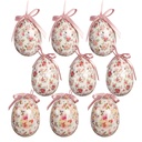 Decoratie hanger ei (set 9) Ø 5x8 cm