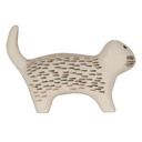 Poignée de porte Chat Blanc Couleur or 8x4x5 cm / S3 cm