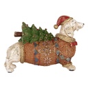 Decoratie hond 21x6x14 cm
