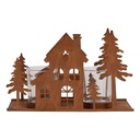 Waxinelichthouder huis 20x8x12 cm