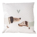 Housse de coussin Beige Marron 45x45 cm
