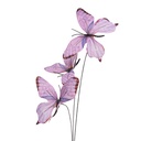 Decoratie tak met vlinders 10x10x65 cm