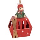 Decoratie hanger skilift 7x3x10 cm