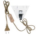EP-Wandplaat voor Tiffanykap 13x4x11 cm E14/max 1x40W