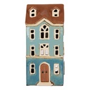 Waxinelichthouder huis 11x9x22 cm