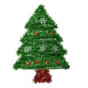 Muro Decorazione Albero di Natale Verde Rosso 25x3x35 cm