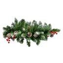 Weihnachtsdeko Ast Grün Rot 35x10x65 cm