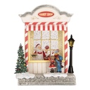 Muziekdoos huis met LED 16x12x23 cm / 3xAA