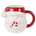 Mug Blanc Rouge 15x11x11 cm / 500 ml