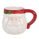 Mug White Red 12x8x8 cm / 300 ml
