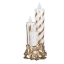 Decoratie kaars met LED 19x16x41 cm / 3xAA