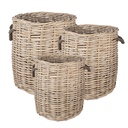 Manden (set van 3) Ø 60x54 / Ø 50x50 / Ø 40x44 cm