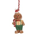 Decoratie hanger peperkoekpop 3x1x6 cm