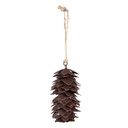 Decoratie hanger dennenappel 5x5x11 cm