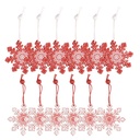 Decoratie hanger sneeuwvlok 13x13x1 cm (12)