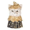 Decoratie buste kat 12x10x18 cm