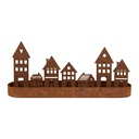 Waxinelichthouder huisjes 30x8x13 cm