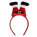 Haarband met benen kerstman 13x3x23 cm