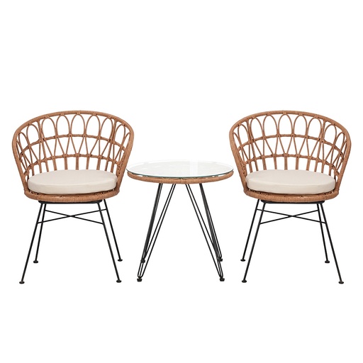 Tafel + 2 stoelen Ø 55x60 / 60x60x81 cm (2)