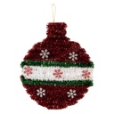 Wanddecoratie kerstbal 22x2x26 cm