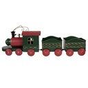 Décoration Train Vert Rouge 65x13x23 cm