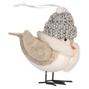 Decoratie vogel 11x7x12 cm