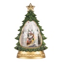 Palla di Neve con LED Verde Color oro 20x10x31 cm / 3xAA