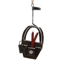 Decoratie skigondel 7x7x17 cm
