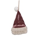 Decoratie hanger kerstmuts 8x1x13 cm