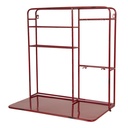 Mensole a Muro Rosso 59x33x63 cm