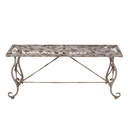 Panchina da Giardino Bianco Marrone 105x35x44 cm
