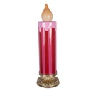 Candela di decorazione con LED Rosso Color oro Ø 23x78 cm