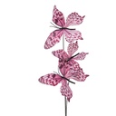 Decoratie tak met vlinders 10x10x65 cm