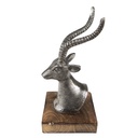 Image de décoration cerf Argent 12x11x21 cm