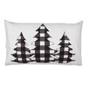 Cushion Cover White Black 30x50 cm