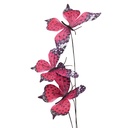Decoratie tak met vlinders 10x10x65 cm